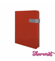 Termo Deri Kapaklı ( 15 x 21 cm ) Mıknatıs ve Kenarları Boyalı Mıknatıslı Defter