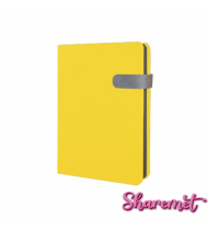 Termo Deri Kapaklı ( 15 x 21 cm ) Mıknatıs ve Kenarları Boyalı Mıknatıslı Defter